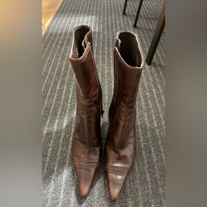 Nine West Dark Brown Heeled Boots